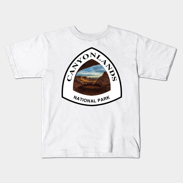 Canyonlands National Park shield Kids T-Shirt by nylebuss